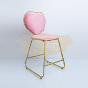 Heart-Shaped Chair with footrest- Pink