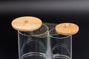 Acrylic Container with Bamboo Lid M-300 | Dual Jars (container only)