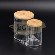 Acrylic Container with Bamboo Lid M-300 | Dual Jars (container only)