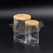 Acrylic Container with Bamboo Lid M-300 | Dual Jars (container only)