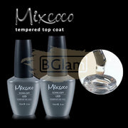 Mixcoco Soak-Off Uv No Wipe Tempered Top Coat For Gel Polish (High Shine) 15Ml Nail