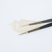 HRC40 Anti-Static A Shape Stainless Steel Tweezers Black 140mm - ESD-11
