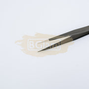 HRC40 Anti-Static A Shape Stainless Steel Tweezers Black 135mm - ESD-12