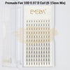 EMEDA Eyelash Extension | Premade Fans 120 | 10D | 0.07 D Curl | Mixed 9-15mm