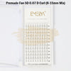 EMEDA Eyelash Extension | Premade Fans 120 | 5D | 0.07 D Curl | Mixed 9-15mm