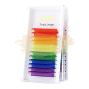 EMEDA Eyelash Extension | Rainbow 6 Colors | 0.07 D Curl | 14mm