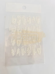 5D Embossed Nail Art Stickers - STZ-5D16