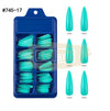 Color Nail Tips | Full Cover | Stiletto | 17 Mint Green (100 pcs/box)