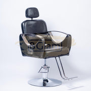 Hydraulic Recliner Barber Chair - Disc Plate - Black