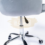 Modern Leisure Velvet Shell Height Adjustable Swivel Office Desk Chair on Wheels - Grey
