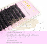 EMEDA Eyelash Extension | YY | 0.07 C Curl | Mixed 8-14mm