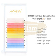 EMEDA Eyelash Extension | Pastel 5 Colors | 0.07 D Curl | 14mm