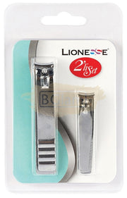 Lionesse Stainless Steel Nail Clipper 2 in 1 Set