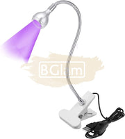 3W UV LED Flexible Gooseneck Clip-On Nail Lamp for Nail Art