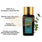 Inatur Essential Oil - Eucalyptus - Massage Oil, Air Freshener, Antiseptic Properties