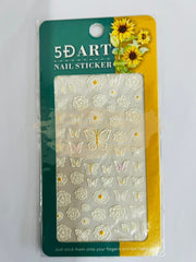 5D Embossed Nail Art Stickers - 5D-K029