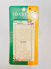 5D Embossed Nail Art Stickers - 5D-K064