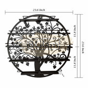 5-Tier Tree Wall-Mounted Nail Polish Metal Display Rack 60cm - Black (rack only)