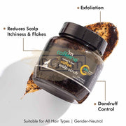 mCaffeine Anti-Dandruff Coffee Scalp Scrub 250 g | 99% Dandruff Control Treatment for Men & Women | Exfoliates, Reduces Flakes & Scalp Itchiness | For All Scalp Types; Sulfate & Paraben Free
