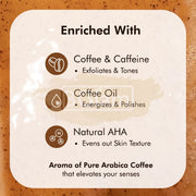 mCaffeine Espresso Coffee & AHA Exfoliating Body Wash 300ml  | Cleansing, Tan Removal & Exfoliation | Shower Gel with Scrub particles for Men & Women