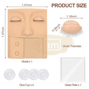 3-in-1 Multifunctional Eyelash Extension Training Silicone Mannequin