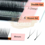 NAGARAKU Faux Mink Eyelash Extensions - Meshy Y-Shape Eyelash 0.07 Mixed Length 8-15mm