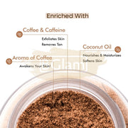 mCaffeine Exfoliating Coffee Body Scrub 100 g | Tan Removal & Soft-Smooth Skin | De-Tan Bathing Scrub with Coconut Oil, Removes Dirt & Dead Skin from Neck, Knees, Elbows & Arms | Women & Men