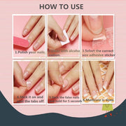 Double-sided Press on Nail Adhesive Tabs Nail Glue Stickers for Nail Tips (Jelly Gel Tape)