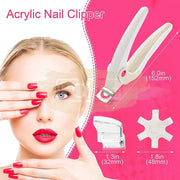 Triple Cut Acrylic Nail Tip Cutter with Measuring dial and guard