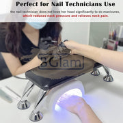 Professional Manicure Arm Rest & Pedicure Foot Rest - Black