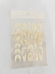 5D Embossed Nail Art Stickers - STZ-5D09
