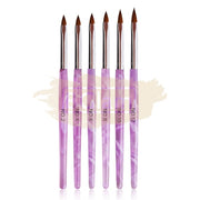 Acrylic Brush Set Purple - 6 pieces