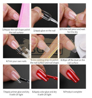Full Cover Round Nail Tips Clear 240 Tips Box No.2