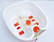 Foot Spa Bath Massager with Heat & Rollers - Orange/White