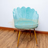 Modern Classic Luxury Comfortable Shell Velvet Accent Chair - Blue
