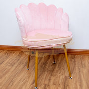 Modern Classic Luxury Comfortable Shell Velvet Accent Chair - Pink