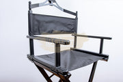 Professional Makeup Artist Director's Chair with Headrest - Black