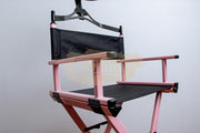 Professional Makeup Artist Director's Chair with Headrest - Pink