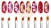 Nail Art Acrylic Gradient Drawing Brush with Rhinestone Handle for Painting Flower Petal