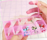 Nail Art Storage Box Pink | 10 Slots