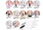 Nail Powder Mirror Effect Chrome Powder with applicator available in 16 colors