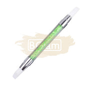 Dual Sided Silicone Nail Art Sculpture Pen with Rhinestone Handle