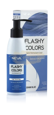 Neva Flashy Colors Semi Permanent Hair Color 100ml - Denim Blue