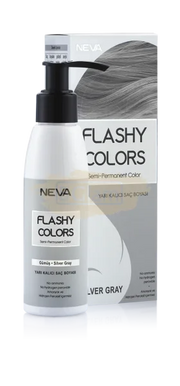 Neva Flashy Colors Semi Permanent Hair Color 100ml - Silver Gray