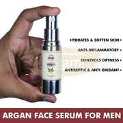 Inatur Face Serum for Men - Argan, Patchouly Musk - Repairs & Hydrates