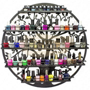 5-Tier Tree Wall-Mounted Nail Polish Metal Display Rack 80cm - Black (rack only)