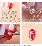 5D Embossed Nail Art Stickers - 5D-K033