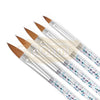 Beauty Artists Acrylic Brush Set Clear with Sequins - 5 pieces