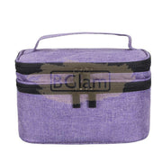 Double Decker Nail Polish Travel Case Organizer M-39 - Oxford Purple (30 Slots)