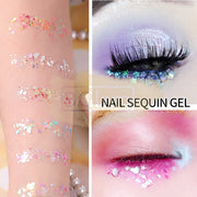 Fairy Eyes Nail Sequin Gel Silver Available in 6 designs